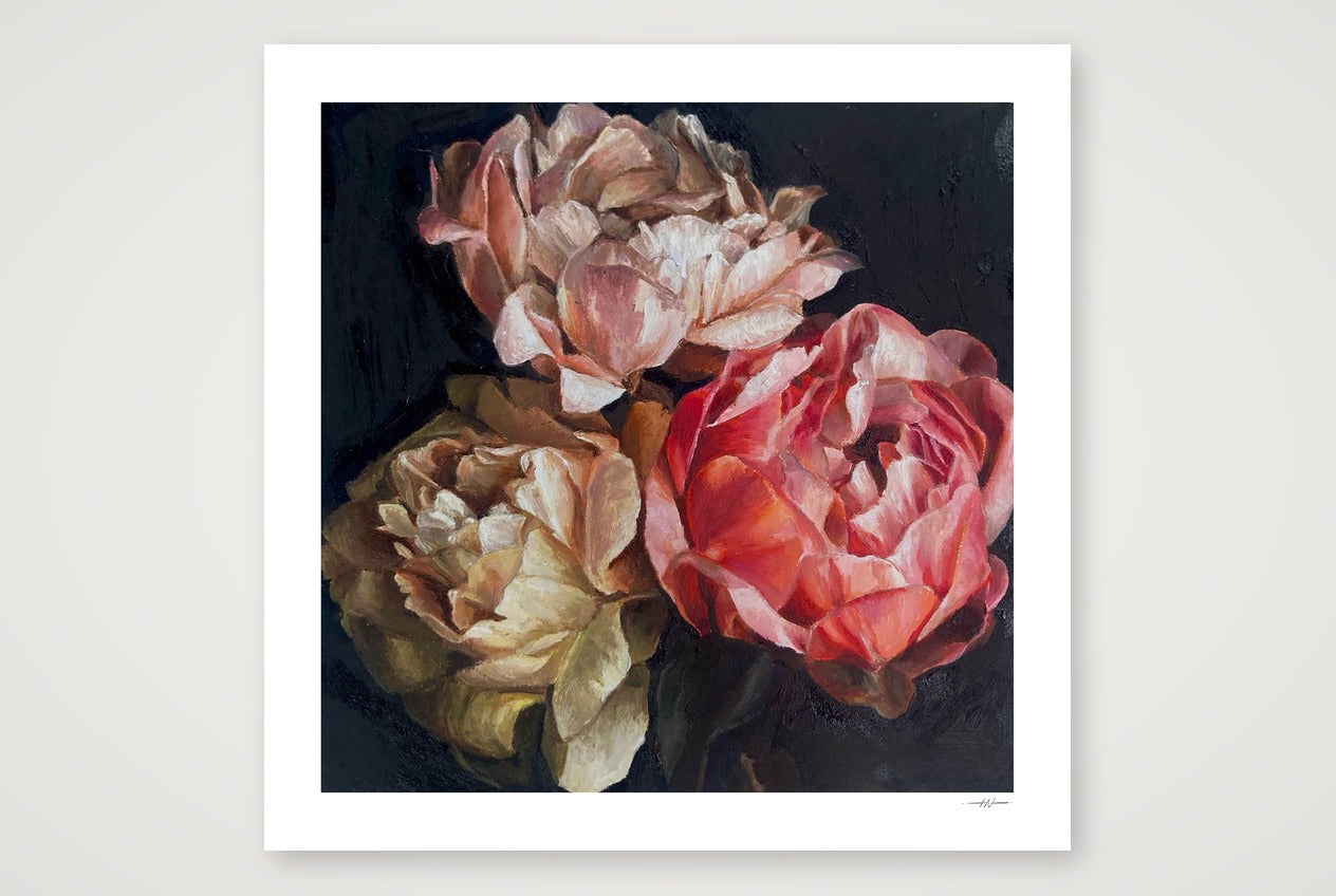Ode to Peonies print — 50×50cm, 20×20" Print only