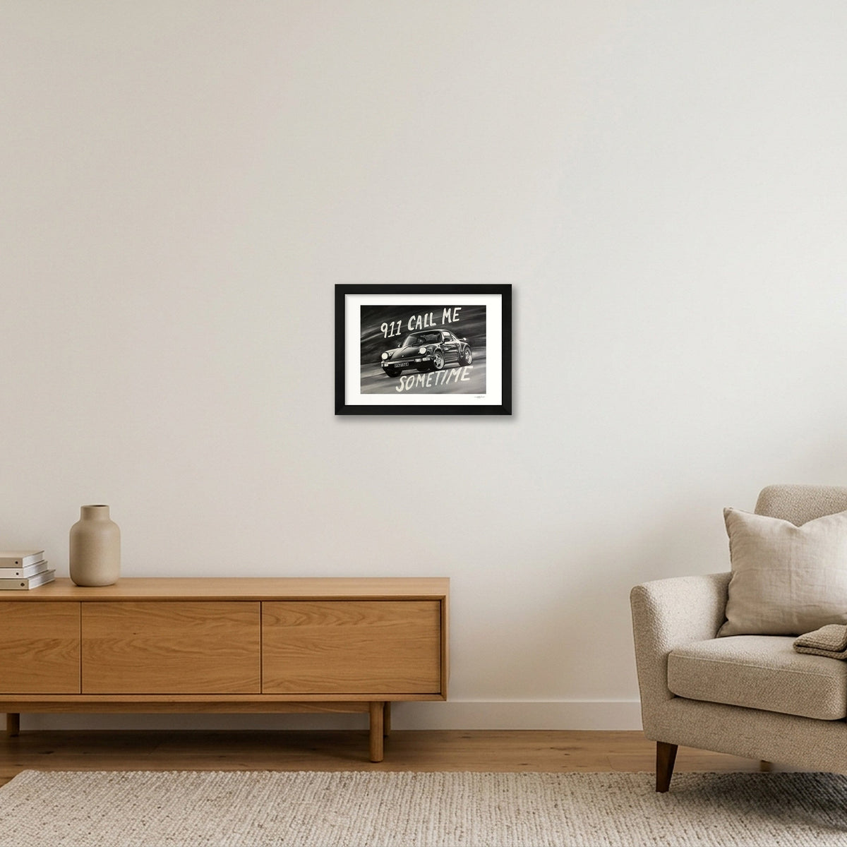 Porsche 911 — A4 (30×21cm, 12×8") Black Frame