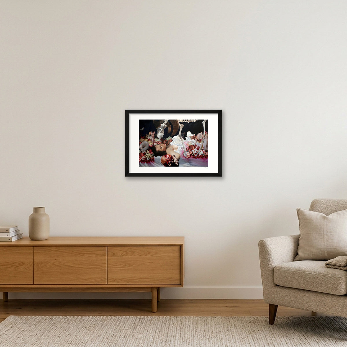 Persephone's Sacrifice print — 45×30cm, 18×12" Black Frame