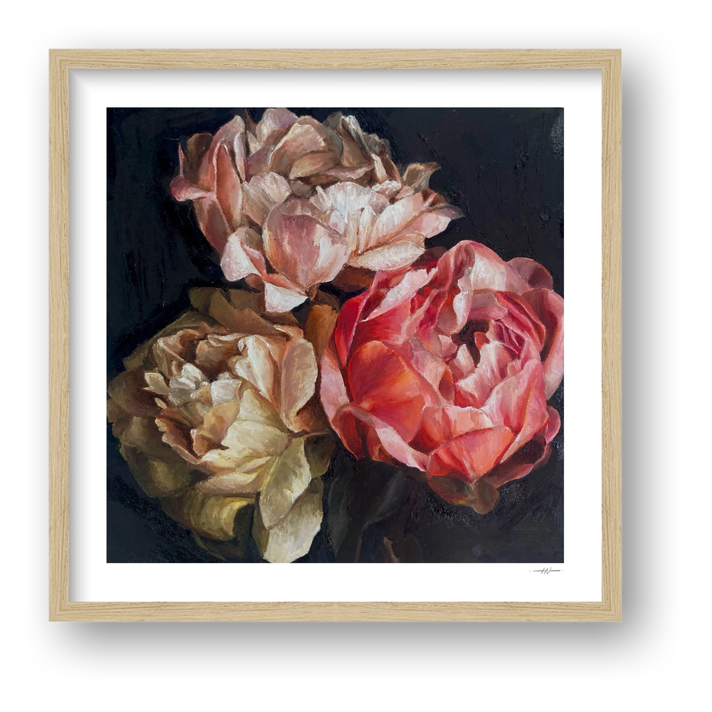 Ode to Peonies print — framed