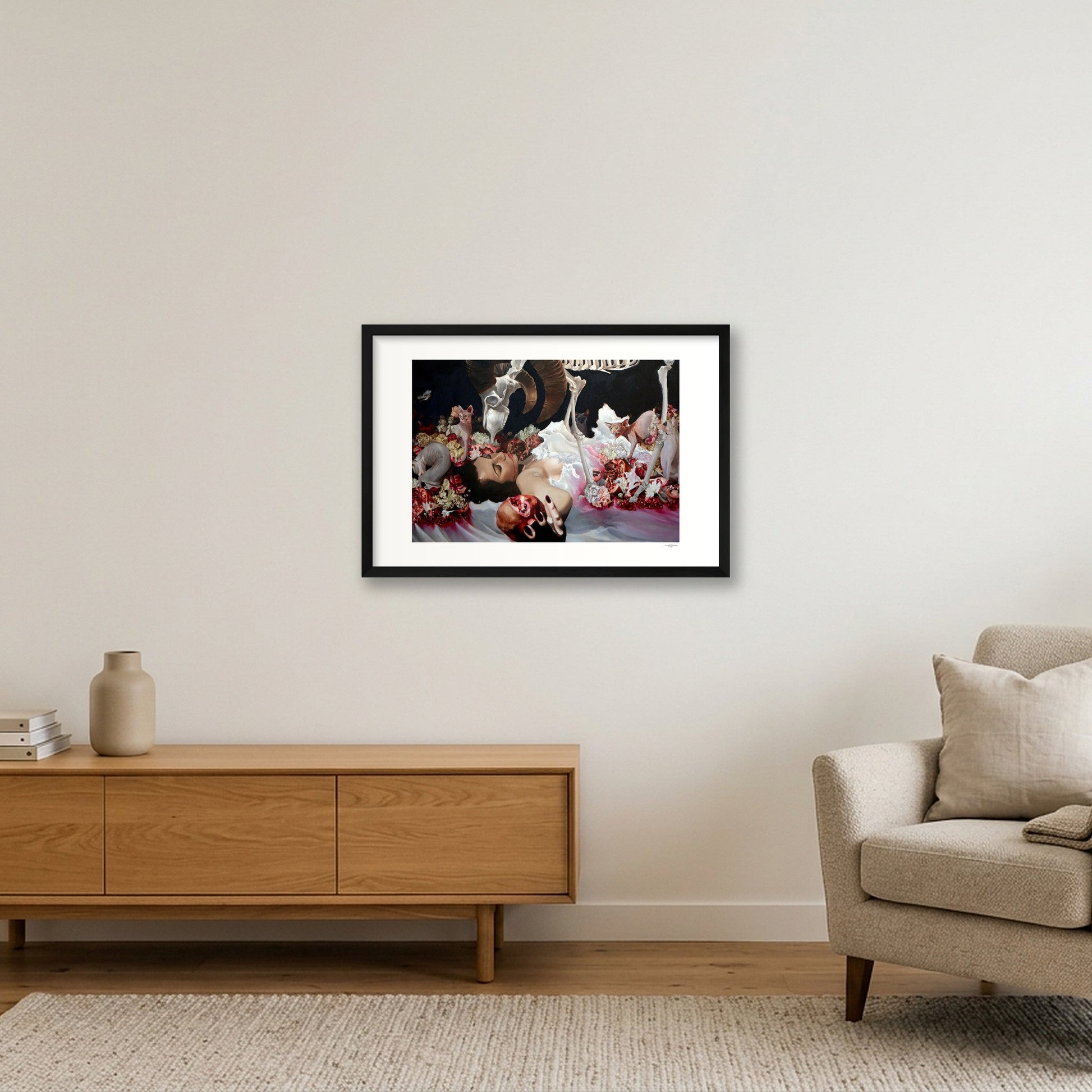 Persephone's Sacrifice print — 60×40cm, 24×16" Black Frame