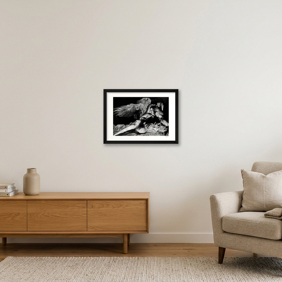 The Grief of Icarus print — A3 (42×30cm, 17×12") Black Frame