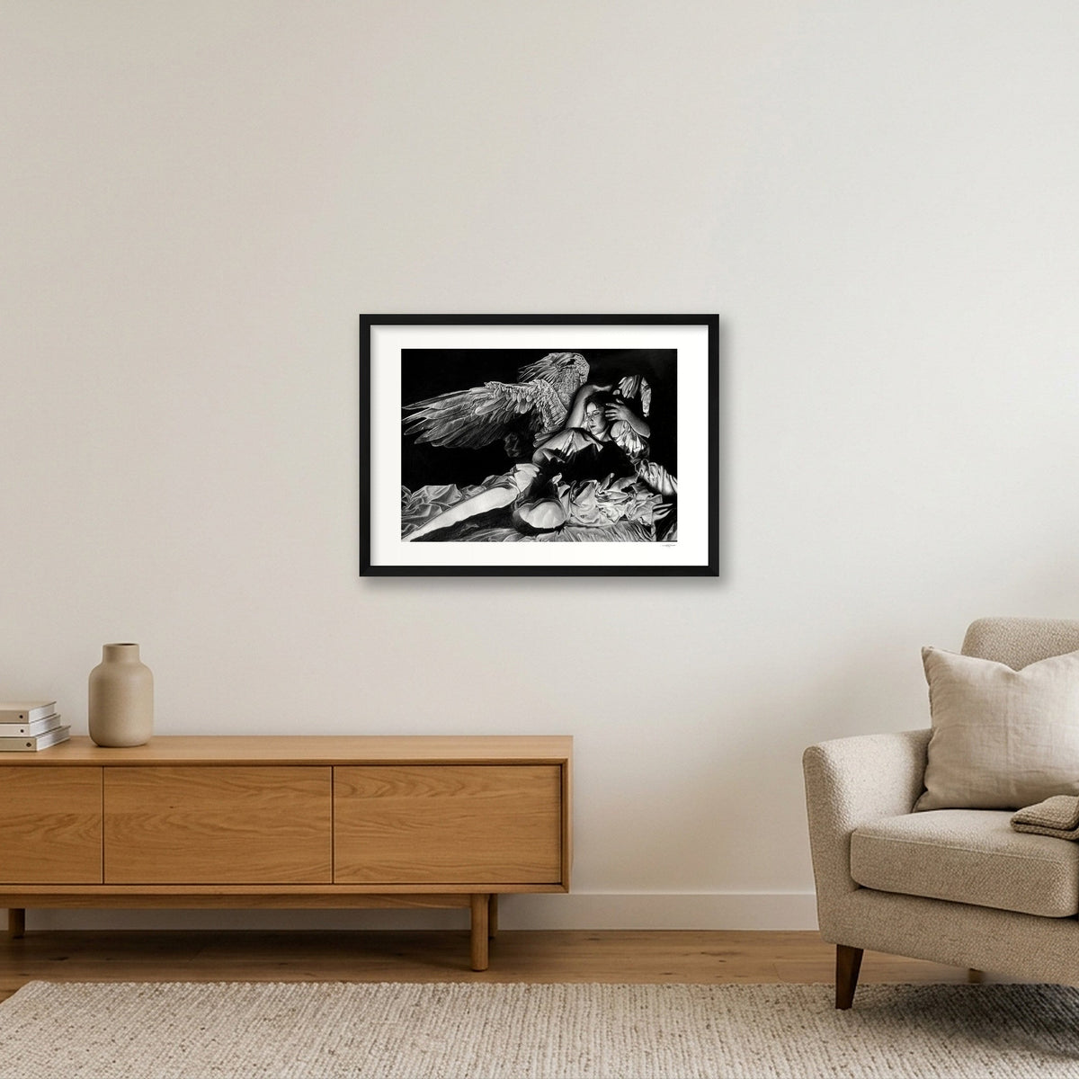 The Grief of Icarus print — 59×42cm, 23×17" Black Frame